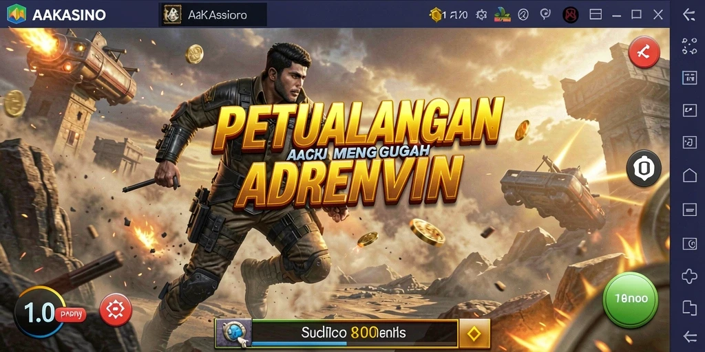 Tampilan gameplay AAKASINO yang menegangkan dan penuh aksi.
