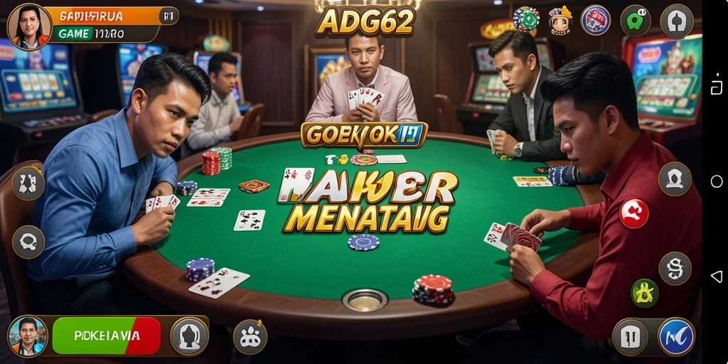 Tangkapan layar gameplay Poker yang menarik di ADG62.
