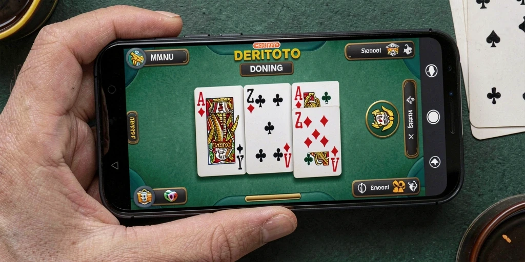 Screenshot dari gameplay seru CERITOTO yang menunjukkan aksi Domino.