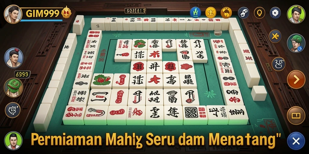 Tampilan screenshot GIM999 menampilkan gameplay Mahjong yang menarik.