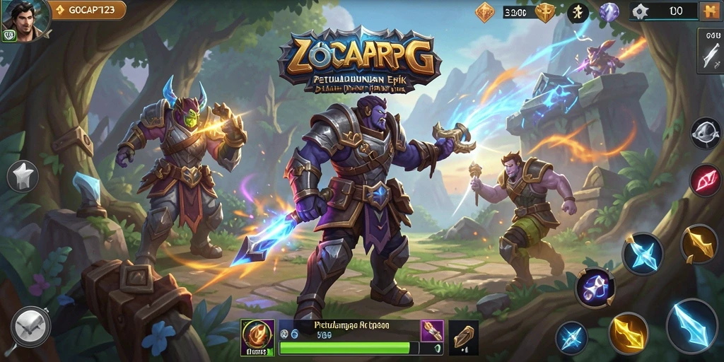 Gameplay ARPG menakjubkan dalam GOCAP123, penuh aksi dan petualangan.