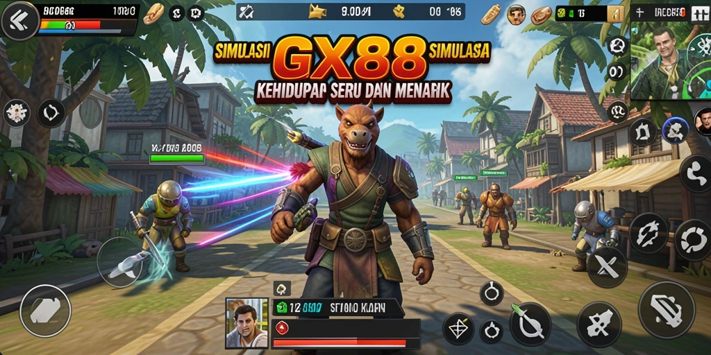 Tampilan menarik dari gameplay simulasi di GX88.