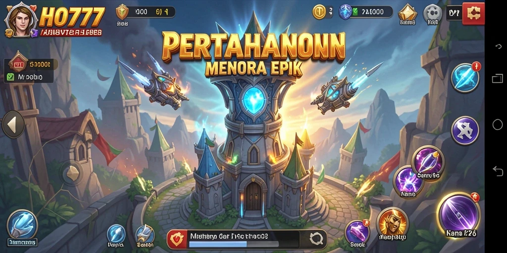 Gameplay seru dan strategi dalam HO777 Tower Defense.
