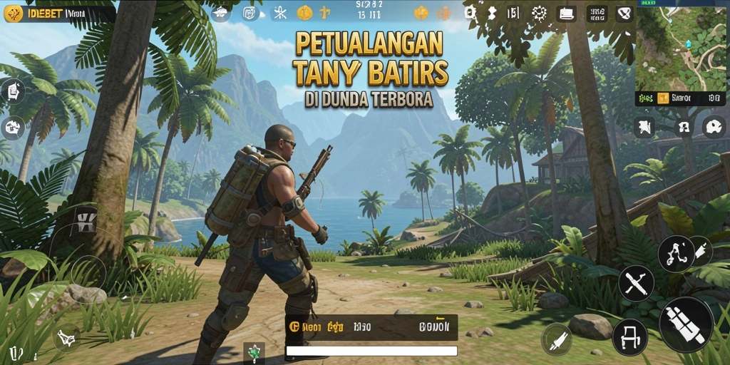 Screenshot IDEBET menampilkan pemain yang menjelajahi dunia terbuka yang luas.