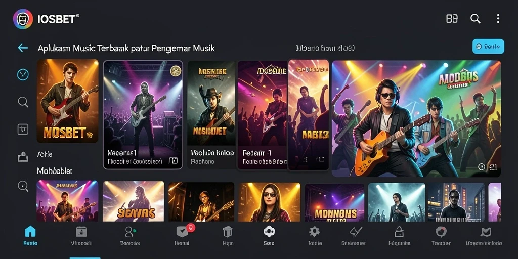 Screenshot utama permainan IOSBET dengan gameplay musik yang menarik.