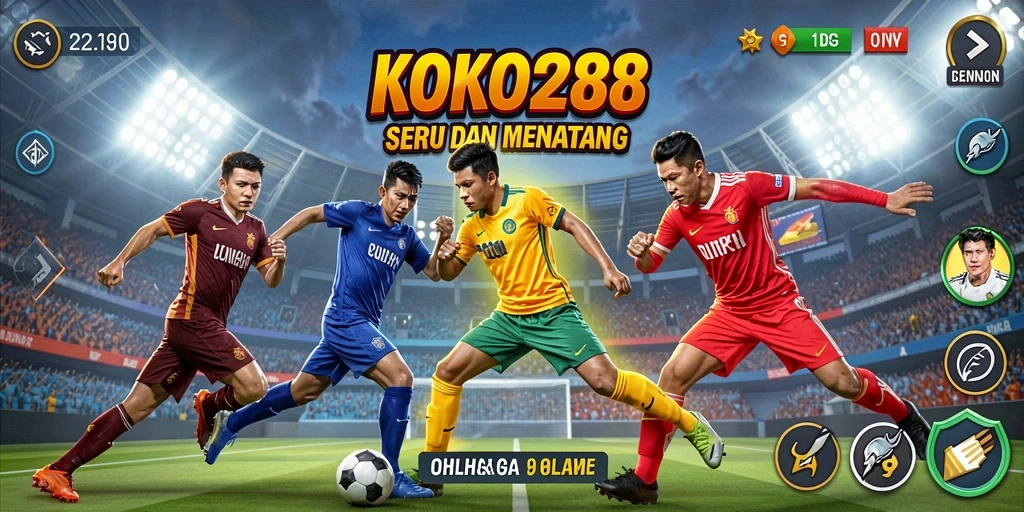 Tampilan menarik dari gameplay KOKO288 di lapangan olahraga.