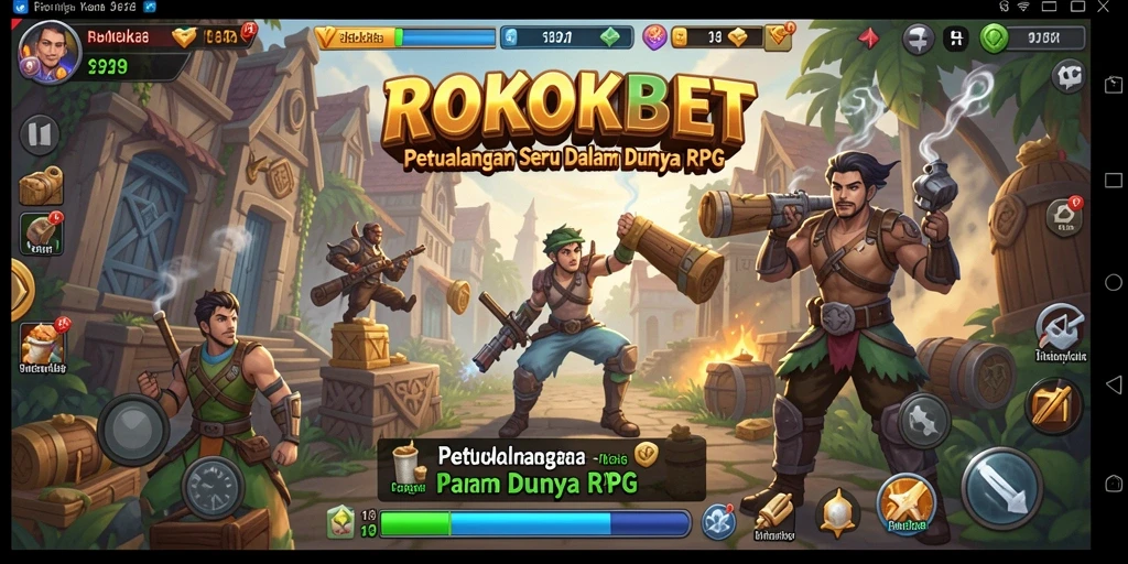 Screenshot ROKOKBET menampilkan pemandangan indah dunia RPG penuh petualangan.