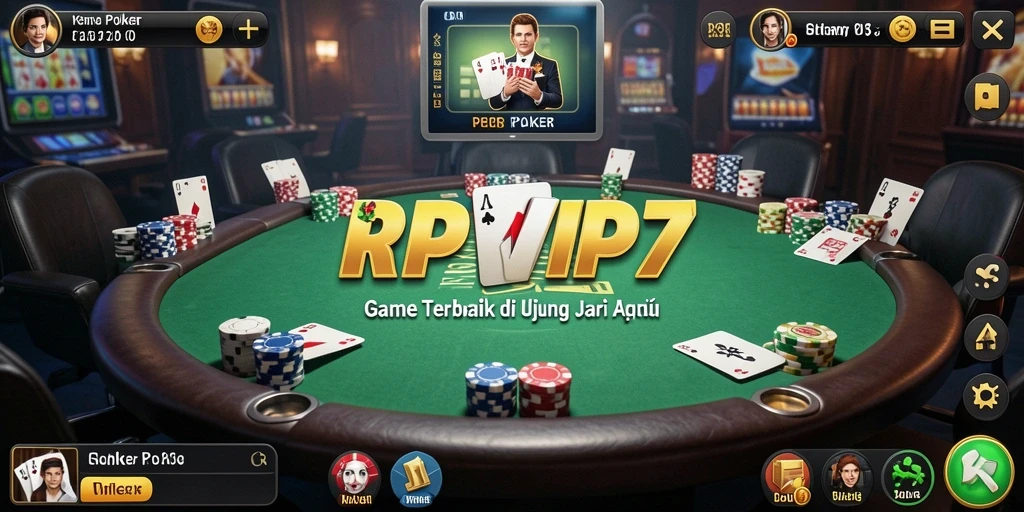 Tampilan gameplay menarik dari RPVIP7 saat bermain Poker.