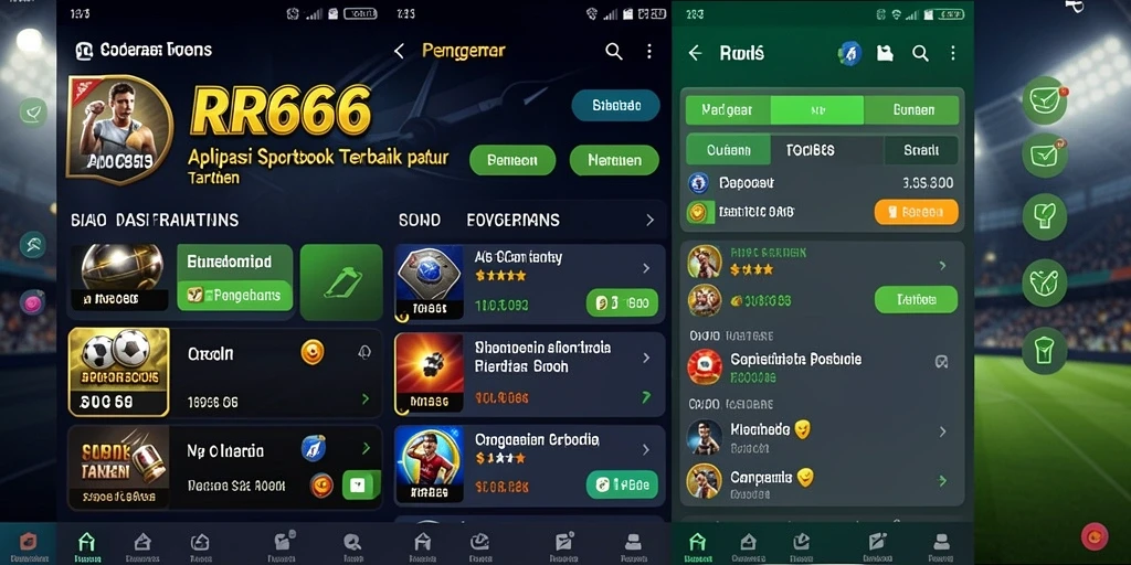 Tampilan gameplay taruhan olahraga di RR666 yang menarik.