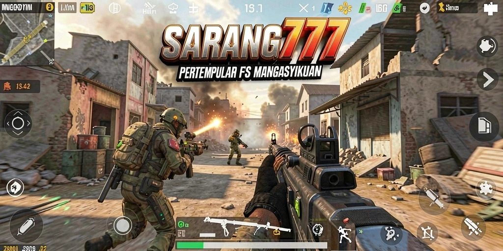 Tampilan gameplay yang mendebarkan di SARANG777, penuh aksi strategi.